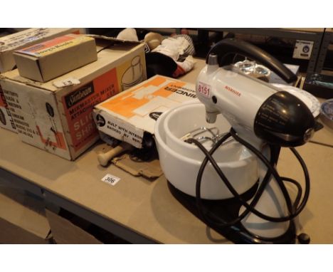 Vintage Sun Beam Mix Master mixer and accessories 