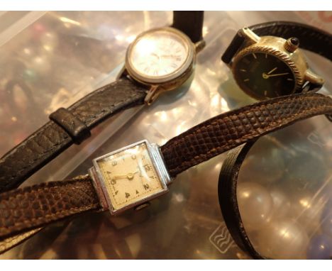 Three ladies wristwatches including vintage example
