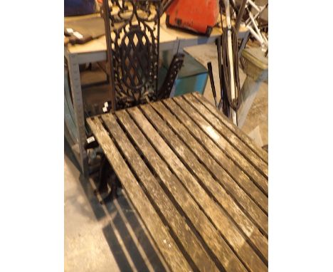 Cast iron bench ends and back panel 