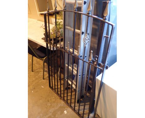 Steel garden gate with post