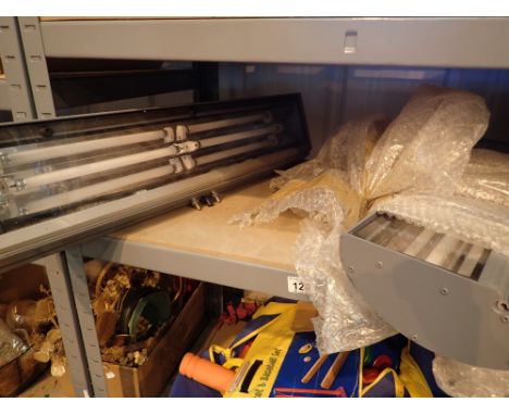 Two industrial light units with tubes