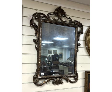 A Chippendale style gilt gesso mirror, width 68cm, height 90cm