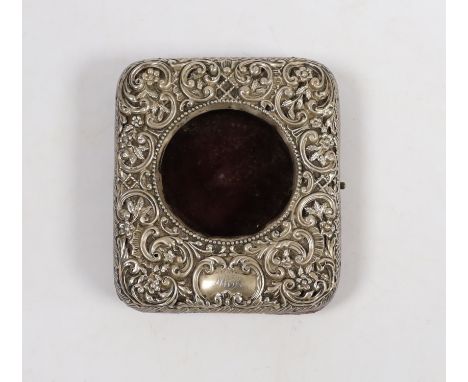A late Victorian silver travelling Goliath pocket watch case, Walker &amp; Hall, Sheffield, 1900, 11.4cm.