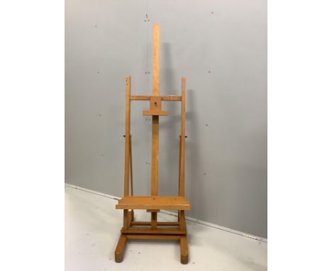 An artist's beech studio easel