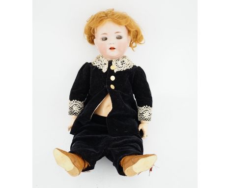 A K&amp;R Kammer &amp; Reinhart /S &amp; H bisque 121 head doll on toddler body, with vintage shoes and socks, 49cm, in excel