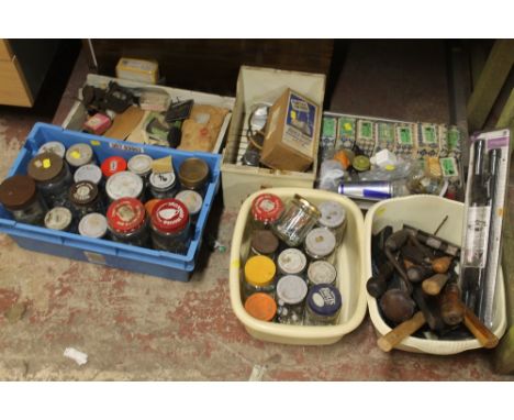 A LARGE QUANTITY OF ASSORTED TOOLS, SCREWS, ETC 