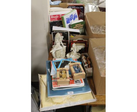A QUANTITY OF LOCAL INTEREST BOOKS AND EPHEMERA TOGETHER WITH TWO SMALL STEIFF COLLECTORS BEARS, ETC 