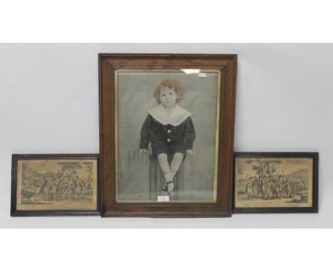 A PAIR OF FRAMED AND GLAZED ENGRAVINGS TITLED 'A REUBEN INTERCEDING WITH HIS BRETHREN FOR THE LIFE OF JOSEPH' THE OTHER TITLE