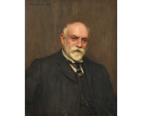 Frederick (Fred) Stead ARCA (1863-1940)Portrait of Mr Joshua F Garnett, head and shoulders, wearing a black suit and tieSigne