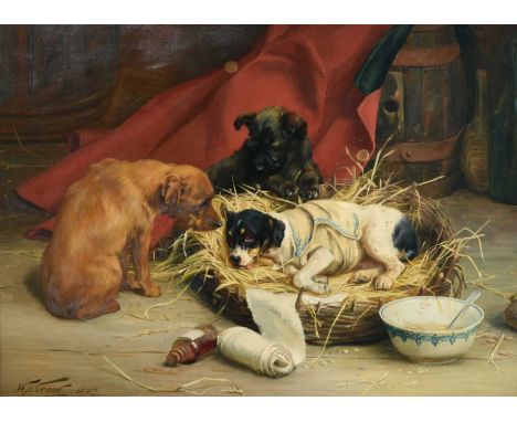 William Henry Hamilton Trood (1850-1899)"Shamming"Signed and dated 1887, oil on canvas, 39cm by 54.5cmProvenancesale, Christi