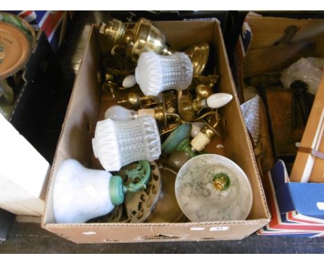 A quantity of metalware and lighting