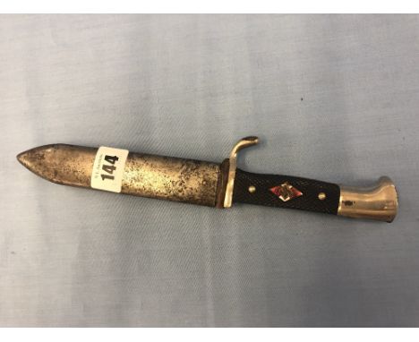 A Hitler youth knife in scabbard A/F with replacement blade 