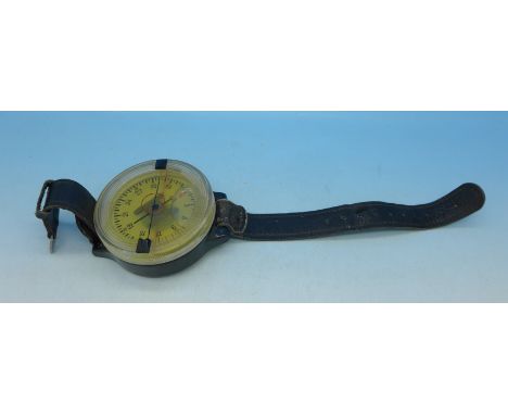 A German Luftwaffe wrist compass, marked AK 39, FI 23235-1
