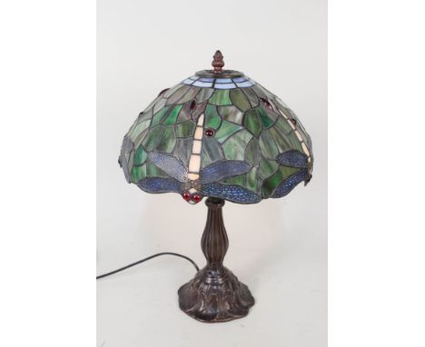 A Tiffany style leaded light table lamp