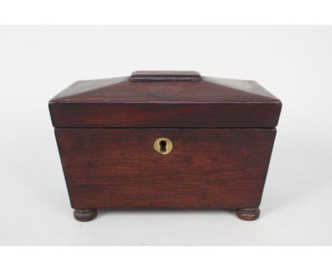 A 19th Century mahogany two compartment tea caddy