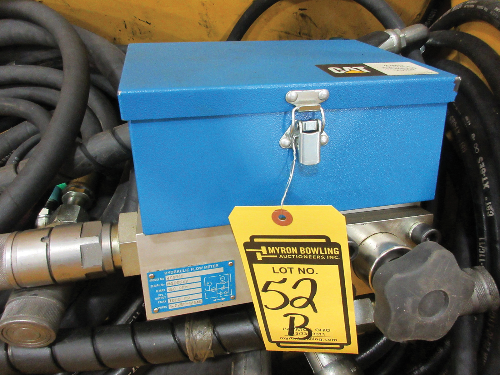 CAT HYDRAULIC FLOW METER; MODEL 4C9910, S/N MQ00549