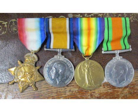 282 PTE. T W Barber R. WAR. R., a set of four campaign medals
