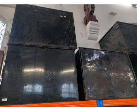 Three large vintage deed boxes