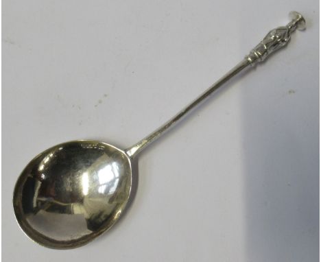 A hallmarked silver apostle spoon and whalebone toddy ladle&nbsp;&nbsp;