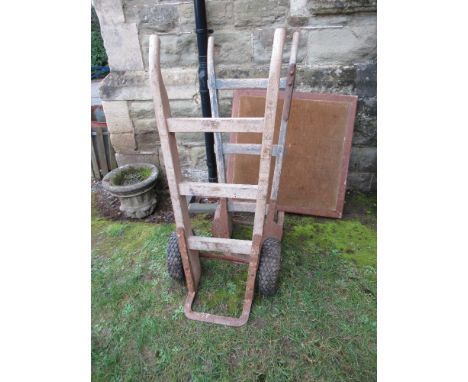 Two vintage sack trucks
