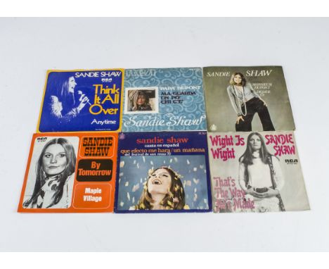 Sandie Shaw 7" Singles, approximately eighty-five 7" singles from various countries with many in original Picture Sleeves and