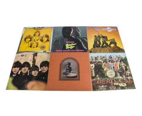 Sixties LPs / Box Set, twelve albums and a box set with artists including The Beatles, Rolling Stones, Vanilla Fudge, Jimi He