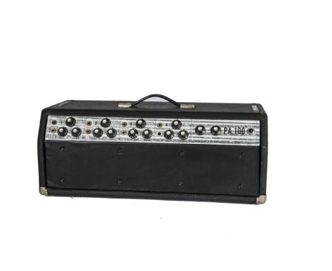 Fender Amplifier, Fender PA 100 four channel, all valve, made in USA front panel missing, untested 