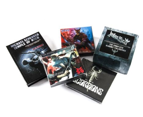 Heavy Metal CD Box Sets, five box sets comprising MSG - Walk The Stage and Temple of Rock, Scorpions - Box Of Scorpions, Dio 
