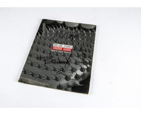Rolling Stones Programme / Autographs, Tour Programme for the Voodoo Lounge World Tour 1994/95 with signatures of all four me