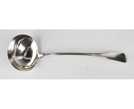 A George III silver Fiddle pattern soup ladle, London 1816 by Solomon Hougham, weight 166.2g, length 32cm.Buyer’s Premium 29.
