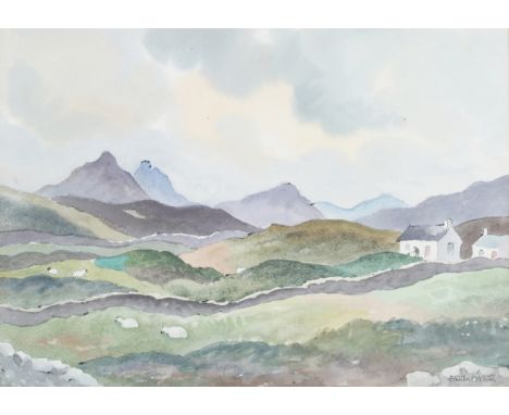 Ethelbert White - Snowdonia, Wales, 20th century watercolour, signed, 26cm x 37cm, within a painted wood and gilt frame. Prov
