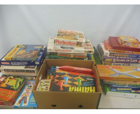 A large quantity of vintage board games. 