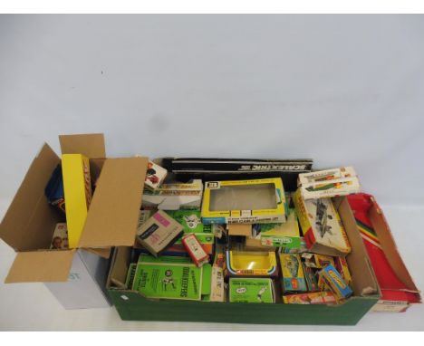 A tray of vintage boxes including trade packs, Britains and others. 