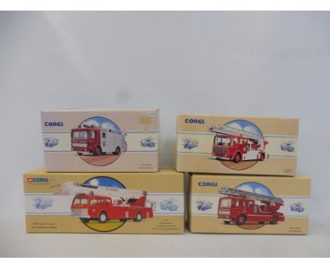 Corgi emergency service fire tenders to include the ABC Staffordshire loader and the ABC ladder and others. 