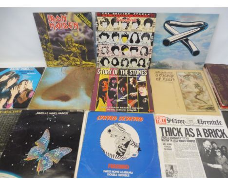 A selection of LPs, mainly 1970s Classic Rock inc. Pink Floyd, Rolling Stones, Neil Young, Family, Eagles, Jethro Tull, Iron 