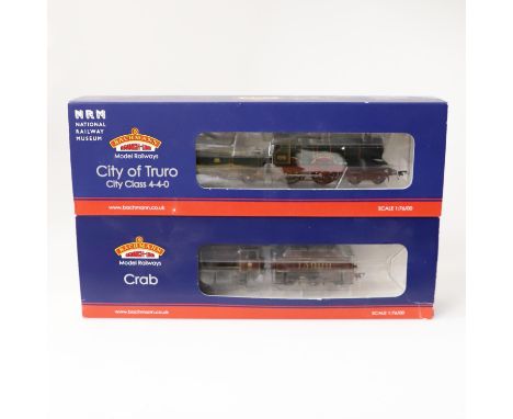 Including 31-725NRM City of Truro 3440, and 32-181-P005 Crab 13000, both with Bachmann Branchline Preowned Labels to the boxe
