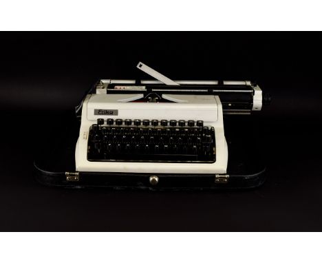 Erika 6 Vintage Portable Typewriter, with black carry case.