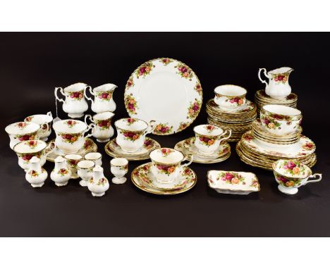 Royal Albert 'Old Country Roses' Large (82 Pc) Collection of Assorted Pottery Comprising of 27 saucers, 23 side plates, 3 sug