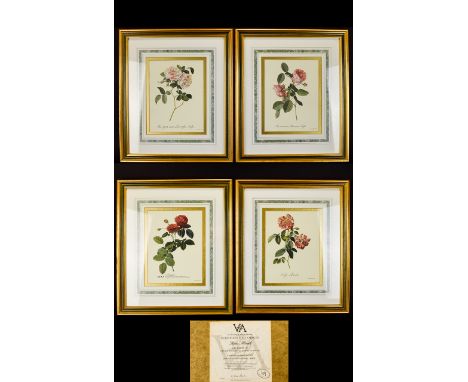 A Collection Of Framed Limited Edition Botanical Prints By The Victoria And Albert Museum Four in total, each housed in yello