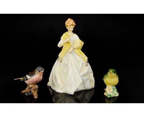 A Small Collection Of Ceramic Figures Three items in total to include Beswick Chaffinch, Beswick Greenfinch and Royal Worcest