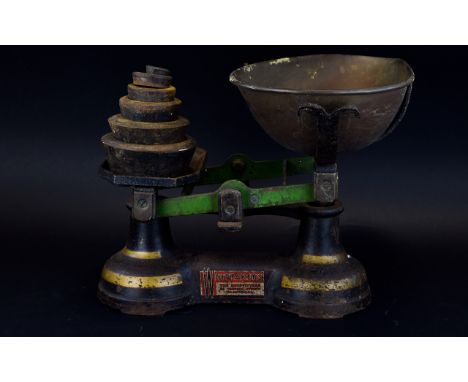 Old Kitchen Scales with weights..