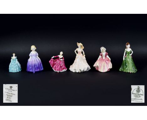 Royal Doulton and Coalport Figures (6) in total. Includes 'Kirsty' HN3213, Coalport 'Your Special Day', Coalport 'Birthday Wi
