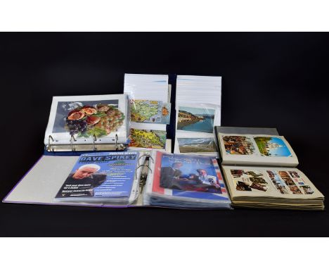 A Collection Of Vintage Postcards Theatre Programmes And Paper Ephemera Four folders in total, the first comprising several v