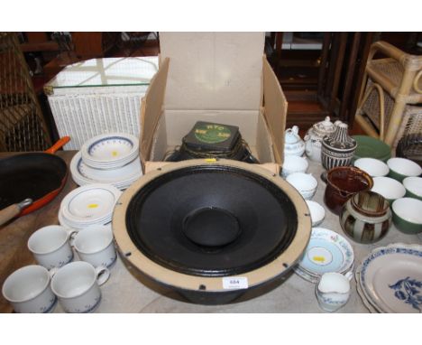 A Goodmans 15 inch speaker and one other