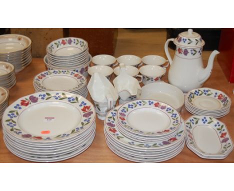 A modern Adams Old Colonial pattern part tea and dinner service Condition Report / Extra Information X2 side plates with chip