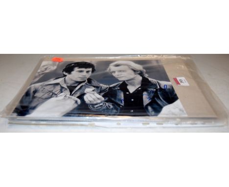 Mixed lot signed photographs to include; Starsky & Hutch, John Travolta, Michael Jackson, Elizabeth Taylor etc 