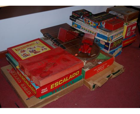 A large collection of assorted childrens toys and games to include Chad Valley Soccer, Escalado, Totopoly etc