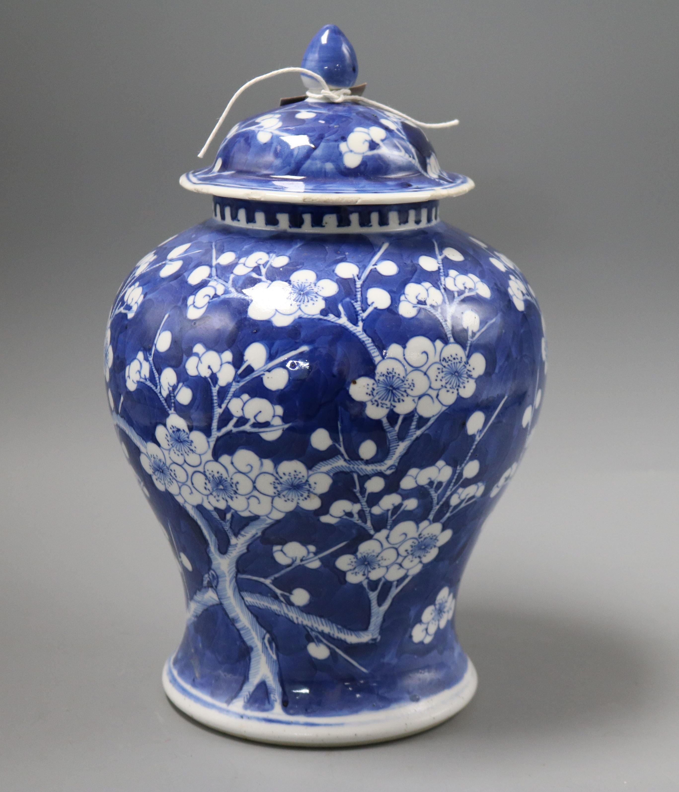 A Chinese Prunus Pattern Jar And Cover