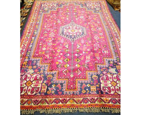 A Shiraz purple carpet 290 x 195cm
