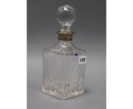 A silver mounted decanter